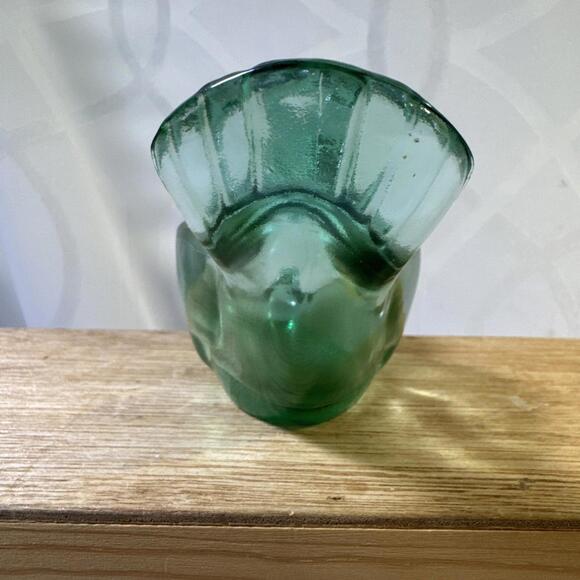 Vintage Fenton Art Glass Sea Mist Green Open Bird Votive Candle Holder Dish - Picture 4 of 12